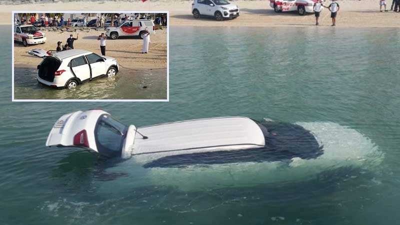 Woman rescued in Dubai after car plunges into sea