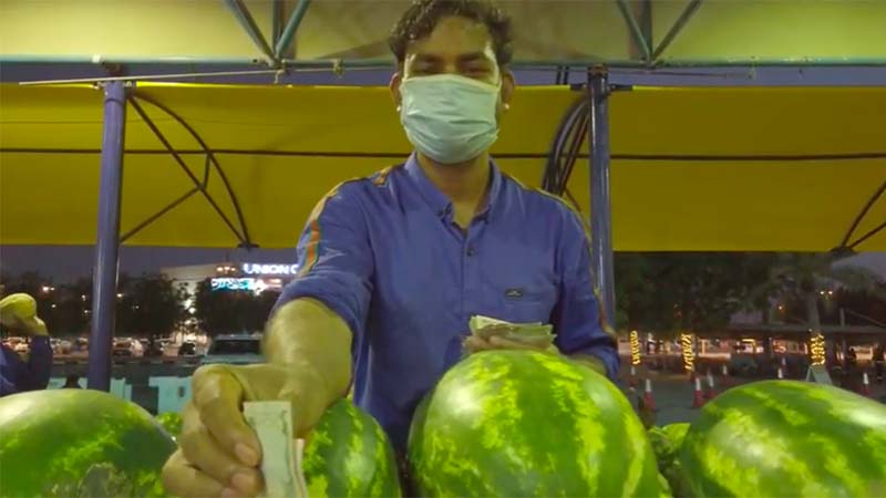 At the Fruit & Vegetable Market in Al Aweer, Dubai.