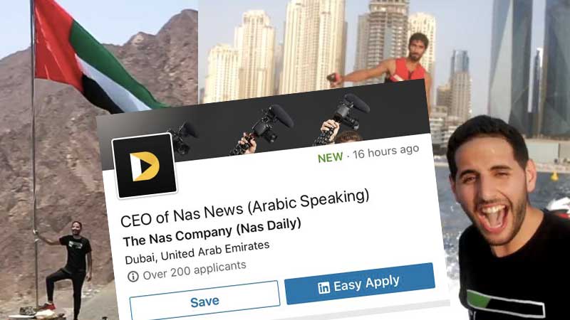 Nas Daily looking for CEO in Dubai, specialist in Philippines