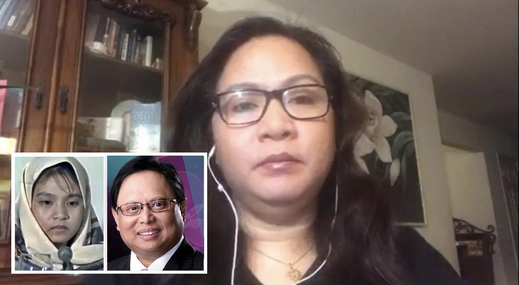 Filipina Sarah Balabagan who was jailed in UAE for murder claims Arnold Clavio is her child's father