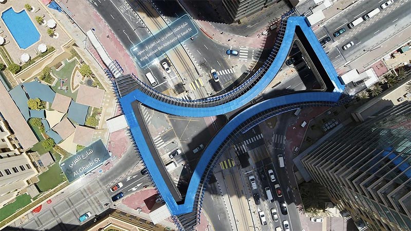 4-way pedestrian bridge opens in busy Dubai junction