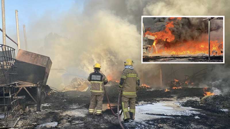 VIDEO - Fire destroys 4 warehouses in Ajman