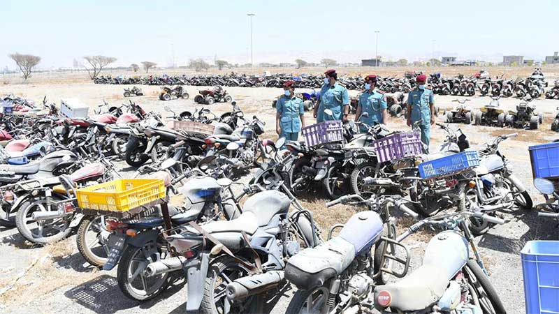 400 unlicensed motorcycles, bicycles confiscated in Ras Al Khaimah