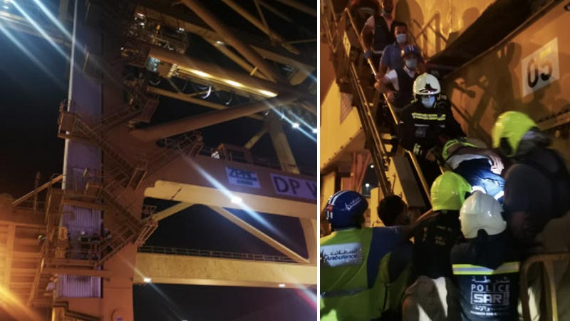 Dubai crane operator rescued after suffering heart attack 65 metres above ground