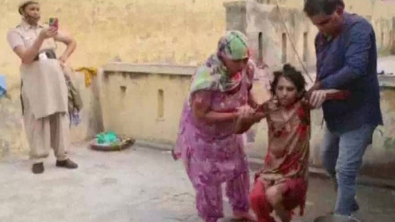 During the rescue operation in Rishpur village, Haryana state on October 14, 2020.
