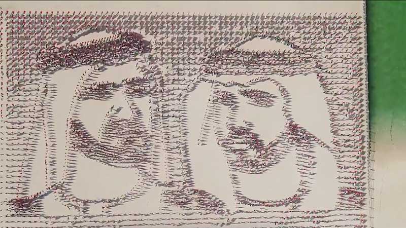 UAE Flag Day: 4,000 flags form portrait of Sheikh Mohammed, Sheikh Hamdan