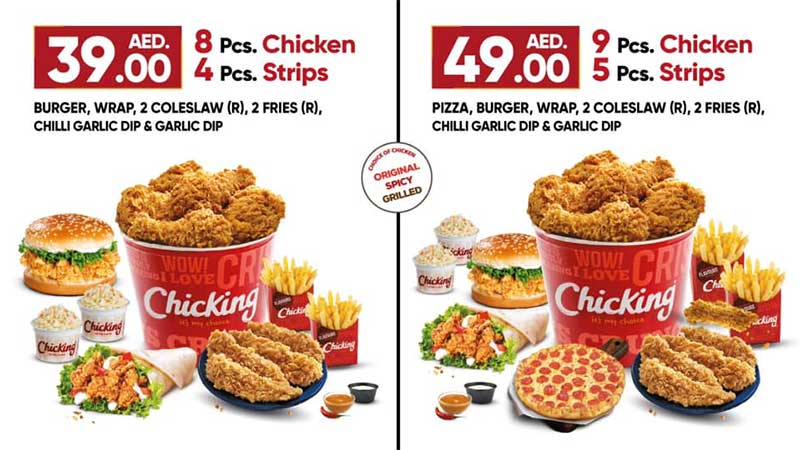 Chicking launches Dh39 and Dh49 big value meals for January