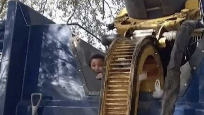 Boy nearly crushed to death by garbage truck in Florida