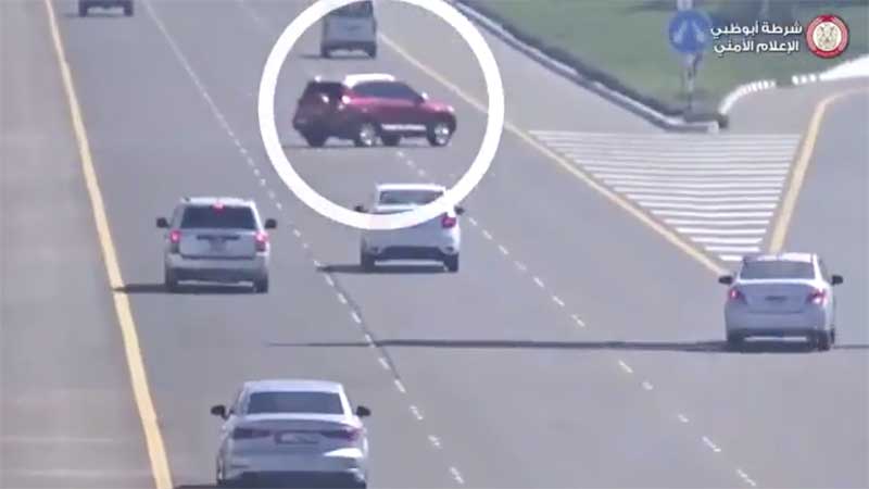 WATCH: Reckless driver caught on video in Abu Dhabi