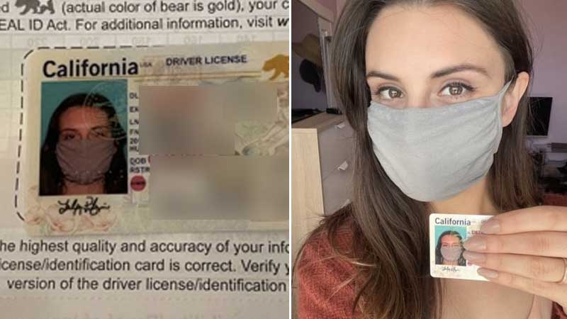 Woman’s new driver’s license features her in face mask