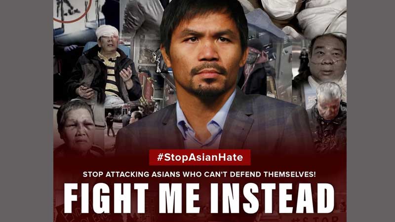 Manny Pacquiao to anti-Asian attackers: Fight me instead