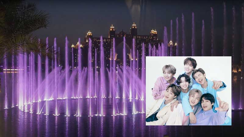 BTS song takes over Dubai The Palm Fountain show