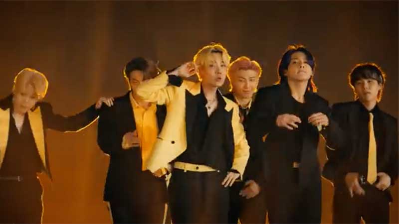 A scene from the BTS music video, Butter.