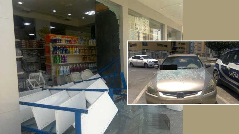 Car crashes into Sharjah Maysaloon store