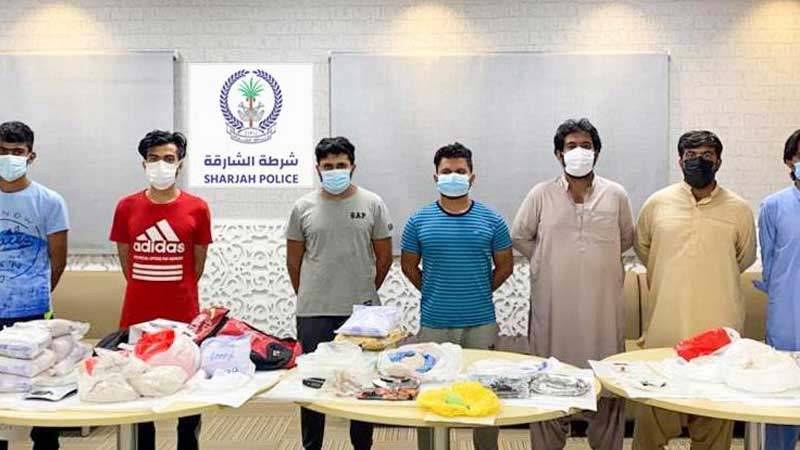 7 drug smuggling suspects arrested in Sharjah