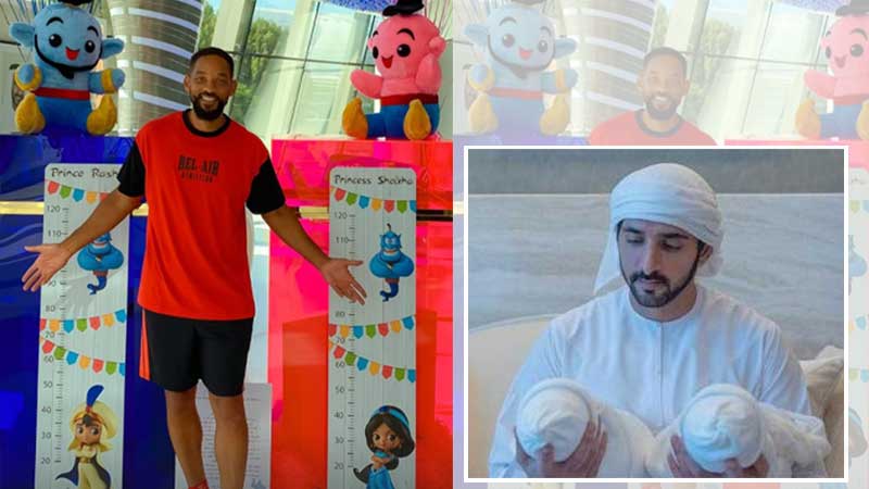 Sheikh Hamdan’s twin babies get gifts from Will Smith