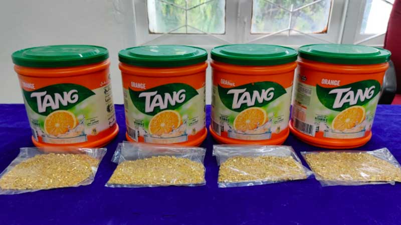 Dubai smugglers busted, gold hidden in Tang containers seized