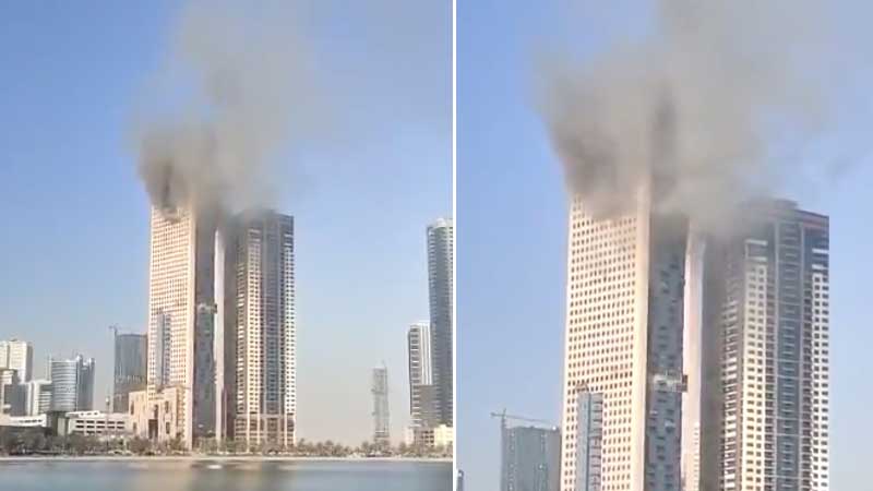 Fire breaks out in Sharjah building