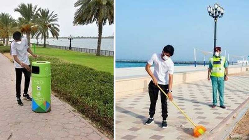 2 Emiratis clean Sharjah streets as punishment for reckless driving