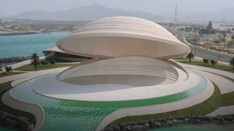 Sharjah floating theatre the shape of a sea shell to rise in Kalba