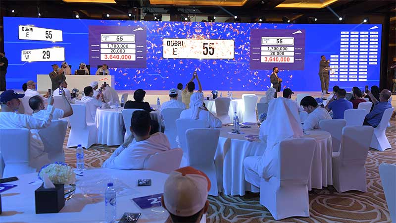 Dubai car plate fetches Dh3.649 at auction