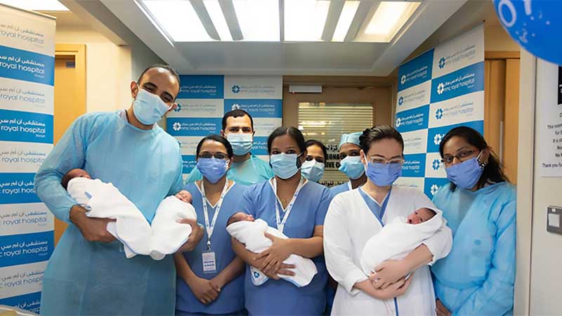 Rare quadruplet birth in Sharjah: Egyptian gives birth to 4 babies