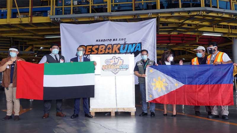 UAE sends 100,000 Sinopharm vaccine doses to Philippines
