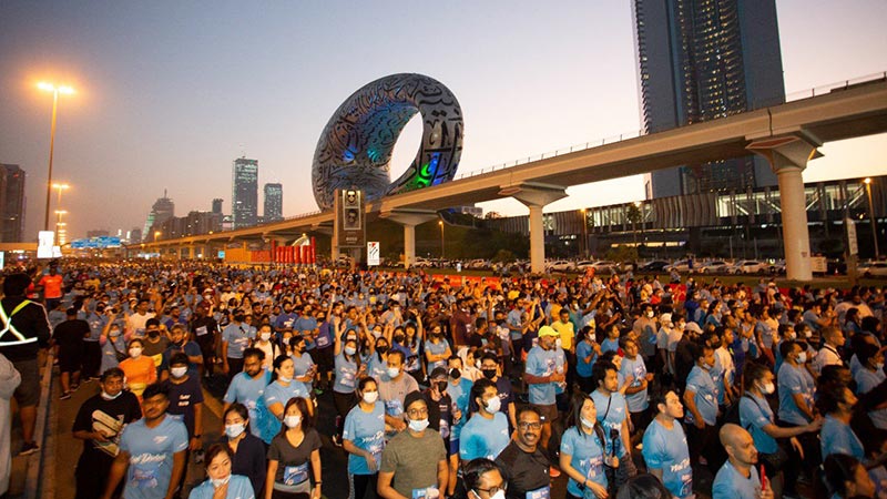 Thousands of people take over Sheikh Zayed Road for Dubai Run