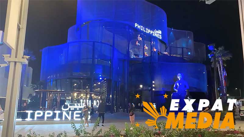 Philippine Pavilion façade lights up in blue for first time