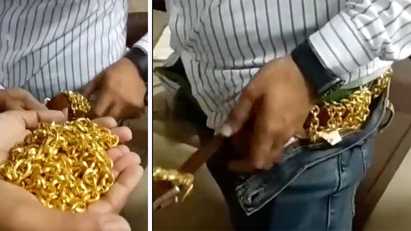 Man caught smuggling Dh500,000 gold chain in belt on Dubai flight