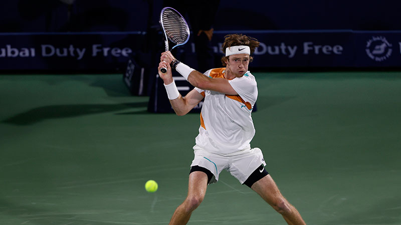 'No chance' Rublev advances to second round in Dubai tennis
