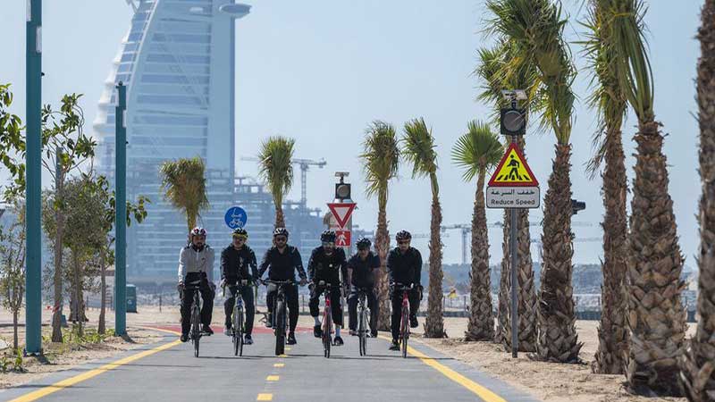 Sheikh Mohammed tests new Jumeirah cycling track