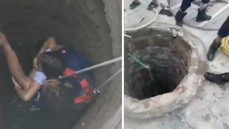 Watch: Emirati girl rescued after falling into Fujairah well