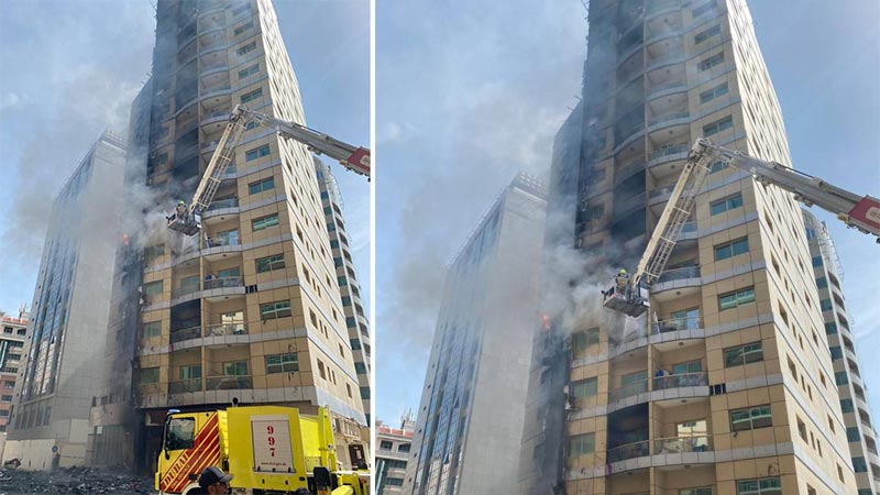 Fire breaks out in Dubai Al Barsha building