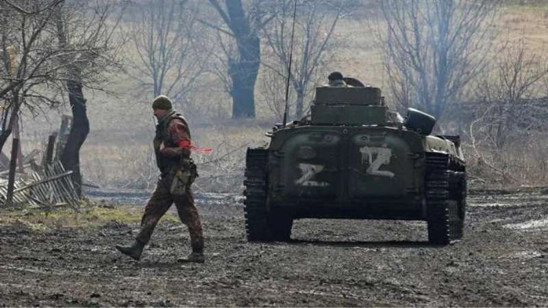 Russian military vehicle with Z
