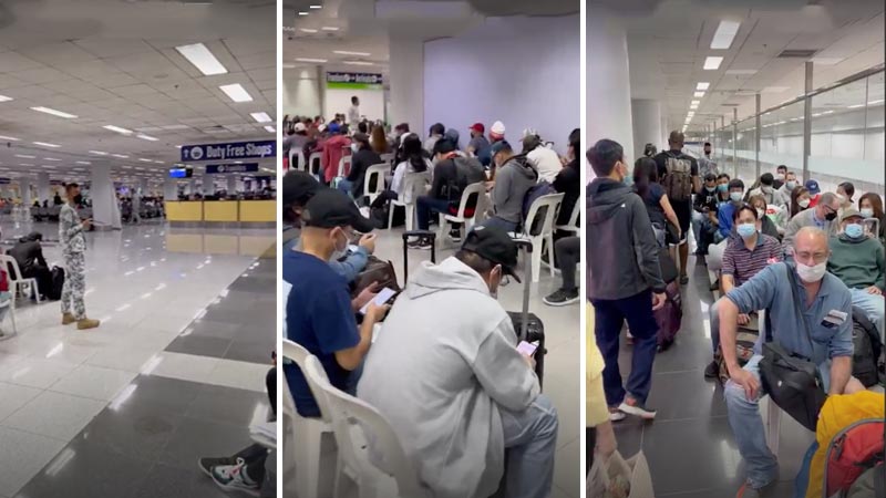 Hundreds stuck in long queues at Philippines' NAIA