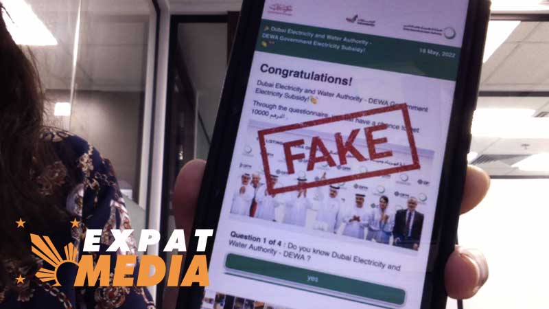 DEWA warns against Dh10,000 scam prize message