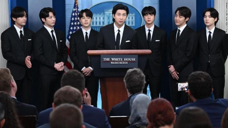 K-pop sensation BTS arrives at the White House to discuss the surge of Asian hate crimes