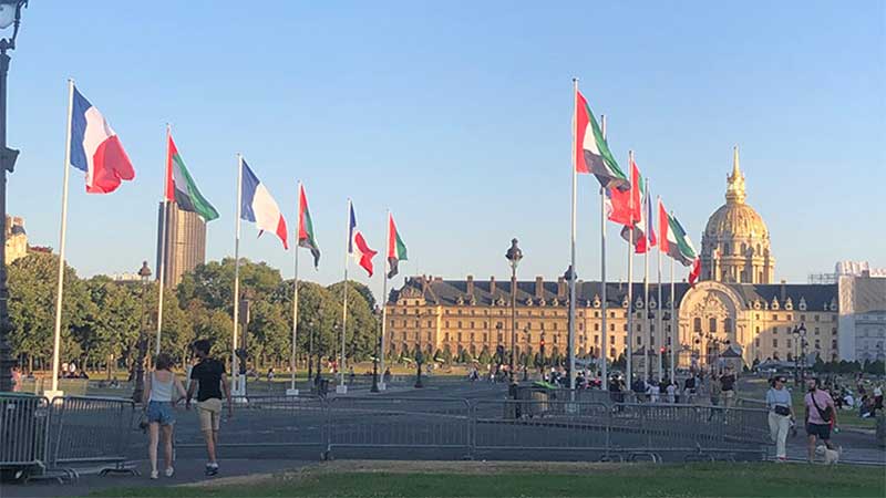 UAE flags fly in Paris for Sheikh Mohamed’s visit