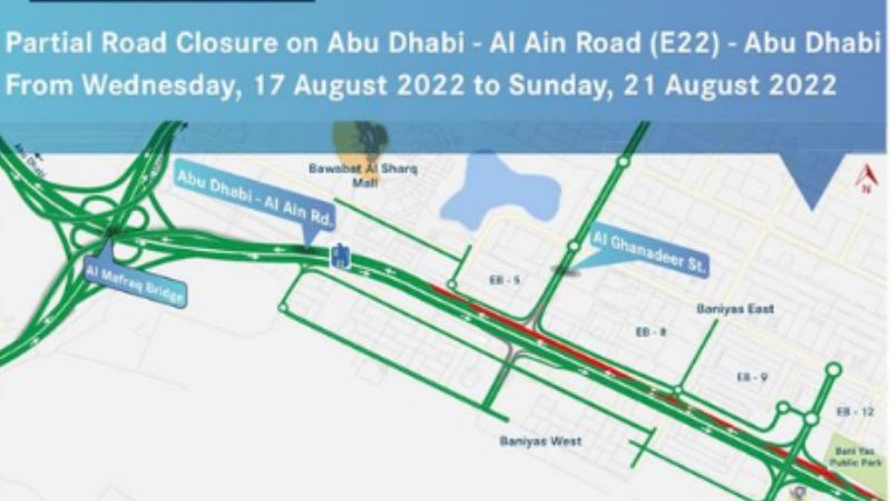 Abu Dhabi to partially close a section of Al Ain road