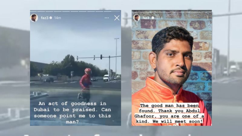 Delivery rider receives a call from Dubai Crown Prince after going viral for a heroic deed