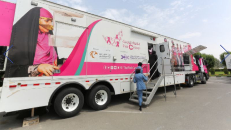 Pink Caravan Medical Mobile Clinic travels to Sharjah to give free cancer screenings