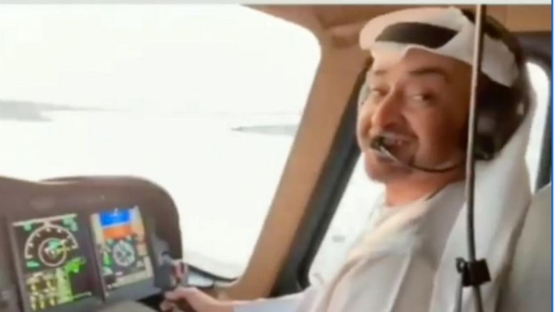 UAE President flies a chopper over the country in viral video