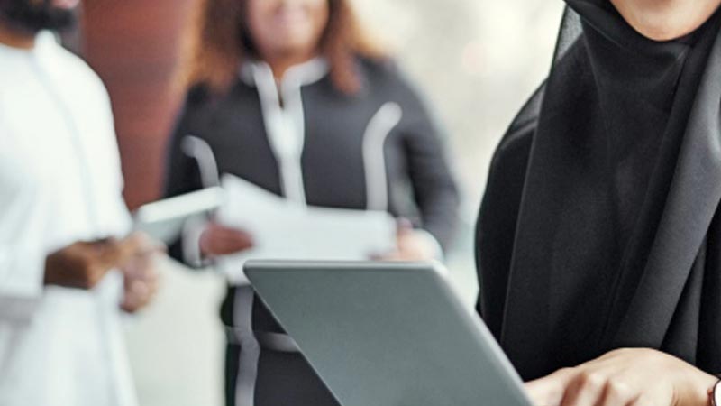 Emirati women in the office.
