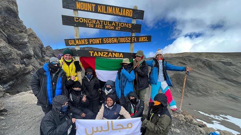 10 Emirati women plant UAE flag at Mount Kilimanjaro peak