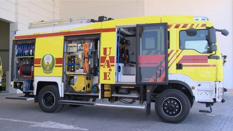 Fire breaks out on a boat in Abu Dhabi