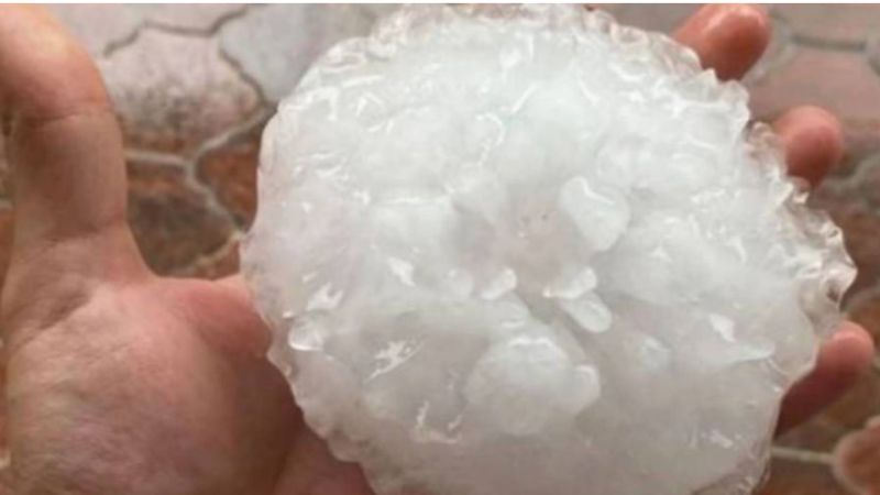 1-year-old baby dies after getting hit by a four-inch hail