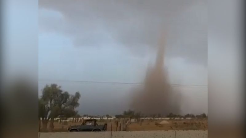 Residents Spot Mini Tornado in Sharjah Bringing Heavy Rains