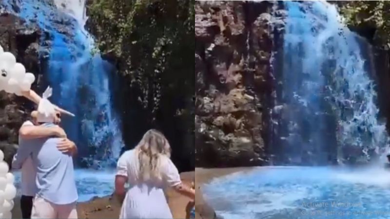 Brazil: Couple Investigated After Dyeing Waterfall for Gender Reveal