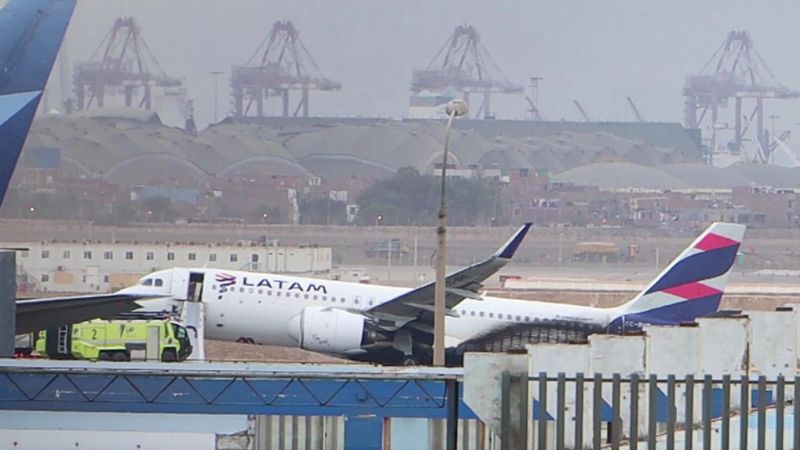 Peru: Two killed after a plane catches fire, hitting a vehicle on an airport runway